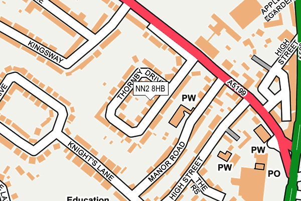 NN2 8HB map - OS OpenMap – Local (Ordnance Survey)