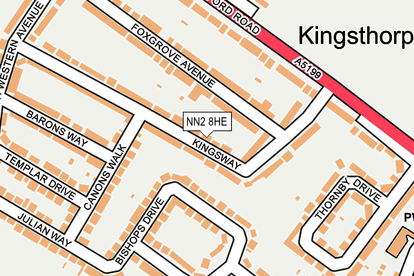 NN2 8HE map - OS OpenMap – Local (Ordnance Survey)