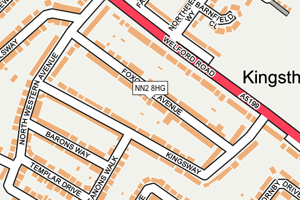 NN2 8HG map - OS OpenMap – Local (Ordnance Survey)