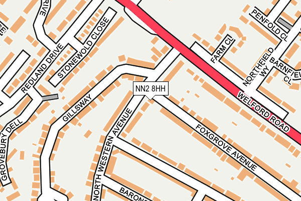 NN2 8HH map - OS OpenMap – Local (Ordnance Survey)
