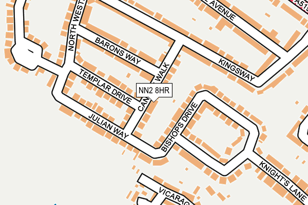 NN2 8HR map - OS OpenMap – Local (Ordnance Survey)