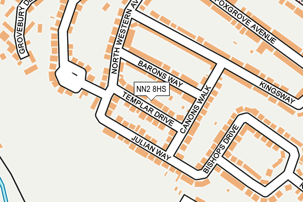 NN2 8HS map - OS OpenMap – Local (Ordnance Survey)