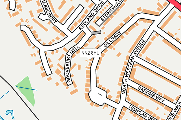 NN2 8HU map - OS OpenMap – Local (Ordnance Survey)