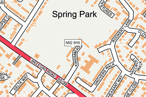 NN2 8HX map - OS OpenMap – Local (Ordnance Survey)