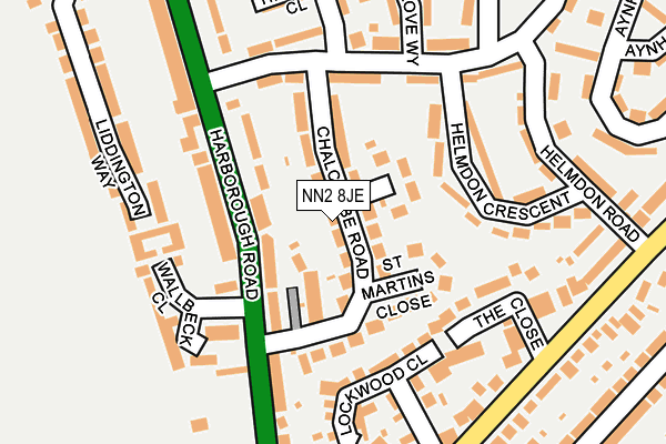 NN2 8JE map - OS OpenMap – Local (Ordnance Survey)
