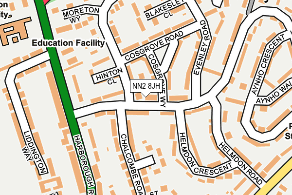 NN2 8JH map - OS OpenMap – Local (Ordnance Survey)