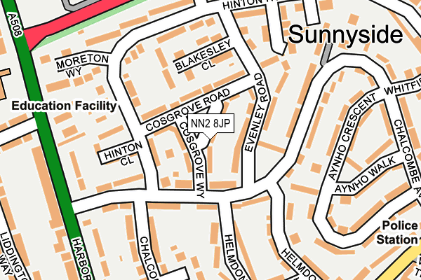 NN2 8JP map - OS OpenMap – Local (Ordnance Survey)