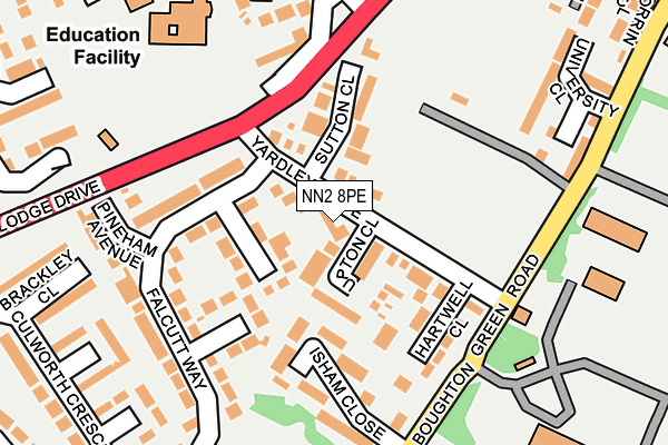 NN2 8PE map - OS OpenMap – Local (Ordnance Survey)