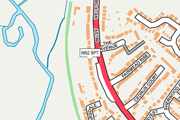 NN2 8PT map - OS OpenMap – Local (Ordnance Survey)