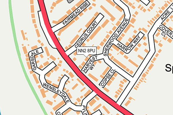 NN2 8PU map - OS OpenMap – Local (Ordnance Survey)