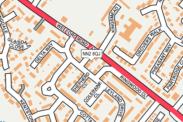 NN2 8QJ map - OS OpenMap – Local (Ordnance Survey)