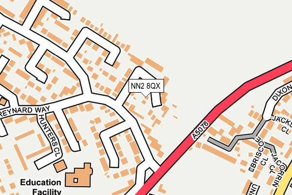 NN2 8QX map - OS OpenMap – Local (Ordnance Survey)