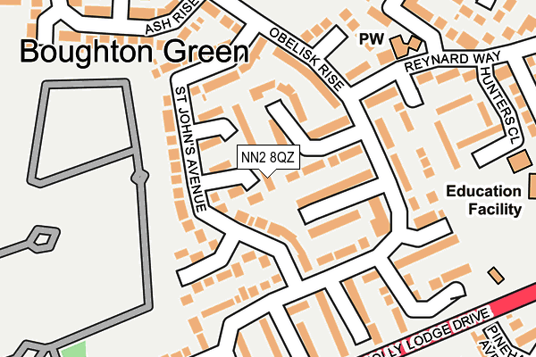 NN2 8QZ map - OS OpenMap – Local (Ordnance Survey)