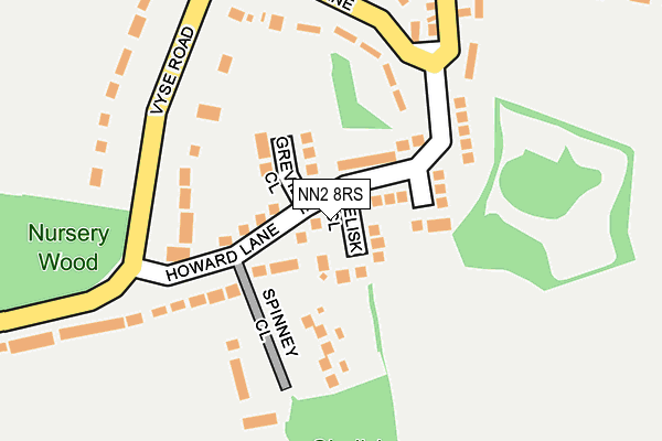 NN2 8RS map - OS OpenMap – Local (Ordnance Survey)