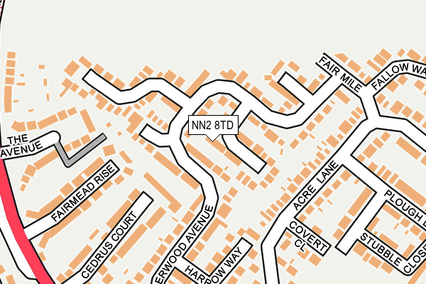 NN2 8TD map - OS OpenMap – Local (Ordnance Survey)