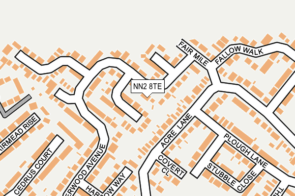 NN2 8TE map - OS OpenMap – Local (Ordnance Survey)