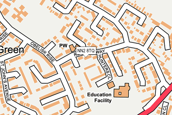 NN2 8TQ map - OS OpenMap – Local (Ordnance Survey)