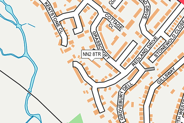 NN2 8TR map - OS OpenMap – Local (Ordnance Survey)