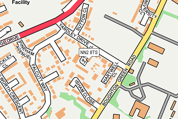 NN2 8TS map - OS OpenMap – Local (Ordnance Survey)