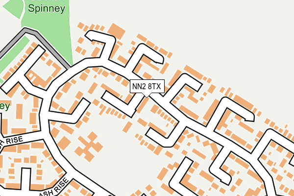 NN2 8TX map - OS OpenMap – Local (Ordnance Survey)