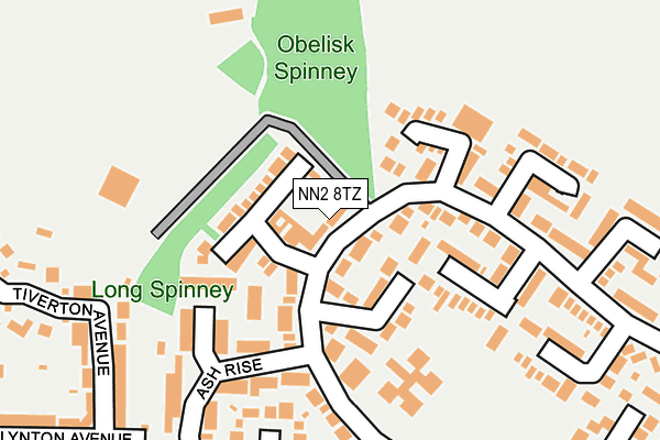 NN2 8TZ map - OS OpenMap – Local (Ordnance Survey)