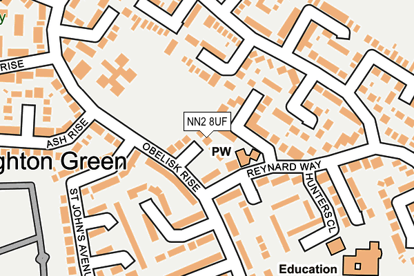 NN2 8UF map - OS OpenMap – Local (Ordnance Survey)