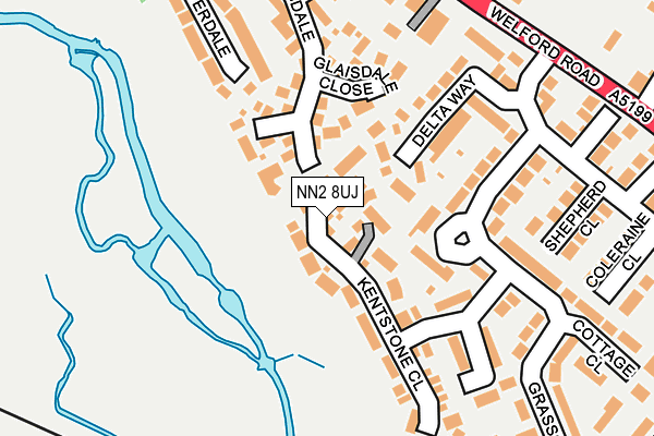 NN2 8UJ map - OS OpenMap – Local (Ordnance Survey)
