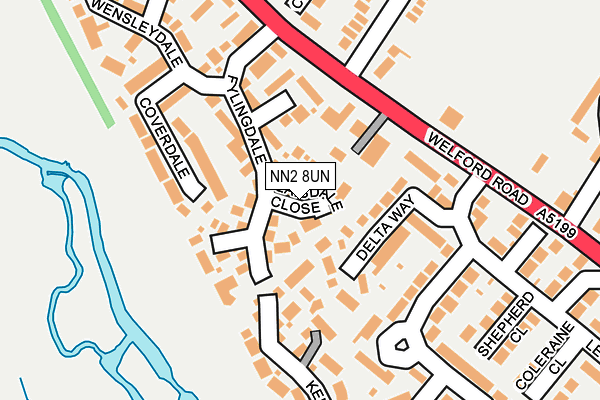NN2 8UN map - OS OpenMap – Local (Ordnance Survey)