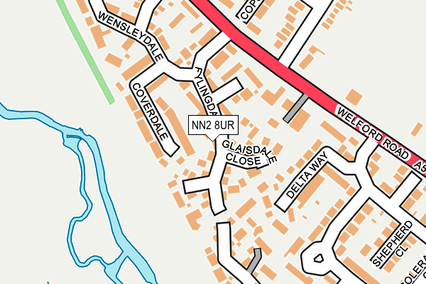 NN2 8UR map - OS OpenMap – Local (Ordnance Survey)