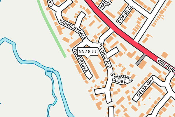 NN2 8UU map - OS OpenMap – Local (Ordnance Survey)