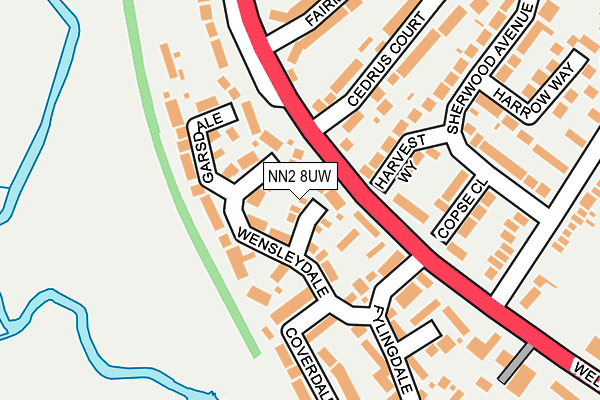 NN2 8UW map - OS OpenMap – Local (Ordnance Survey)