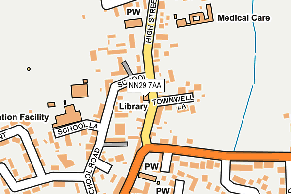 NN29 7AA map - OS OpenMap – Local (Ordnance Survey)