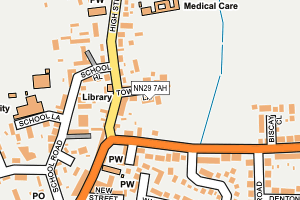 NN29 7AH map - OS OpenMap – Local (Ordnance Survey)