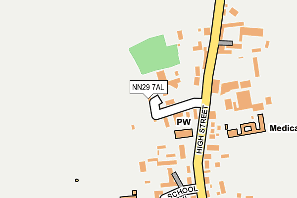 NN29 7AL map - OS OpenMap – Local (Ordnance Survey)