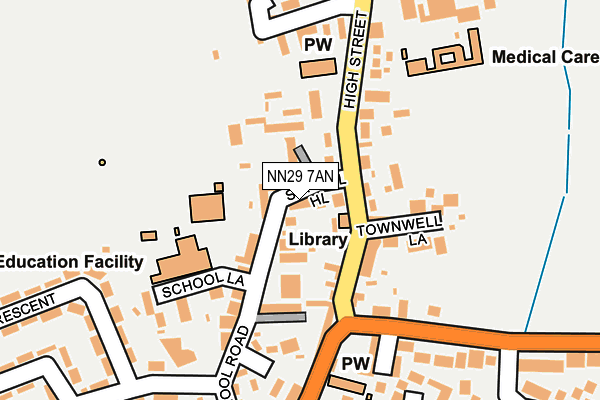 NN29 7AN map - OS OpenMap – Local (Ordnance Survey)