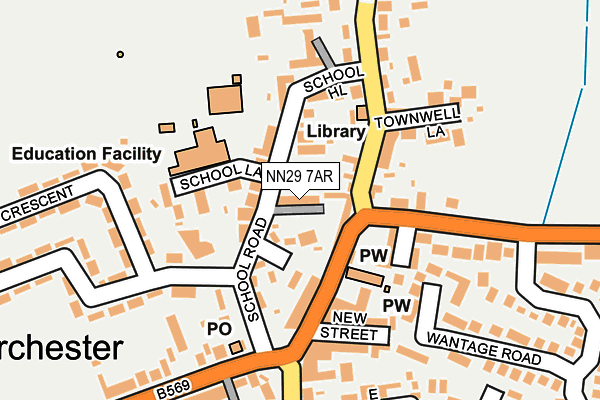 NN29 7AR map - OS OpenMap – Local (Ordnance Survey)
