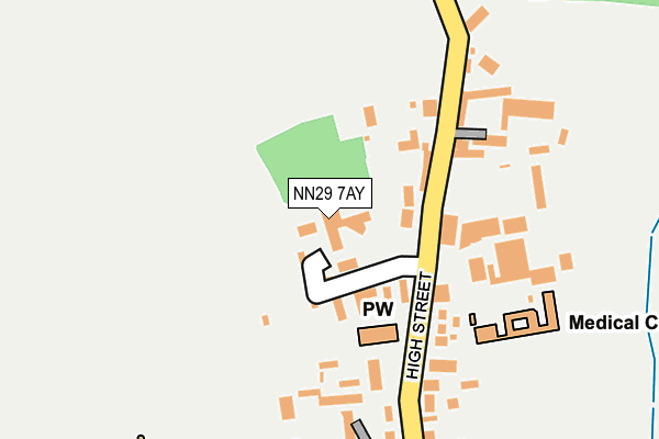 NN29 7AY map - OS OpenMap – Local (Ordnance Survey)