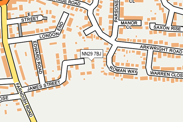 NN29 7BJ map - OS OpenMap – Local (Ordnance Survey)