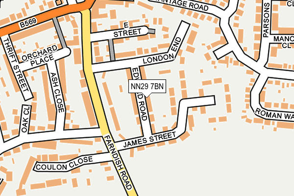 NN29 7BN map - OS OpenMap – Local (Ordnance Survey)