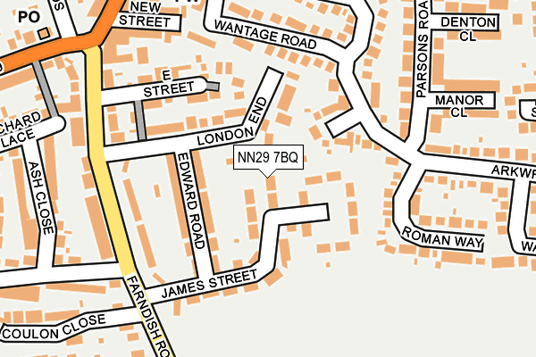 NN29 7BQ map - OS OpenMap – Local (Ordnance Survey)
