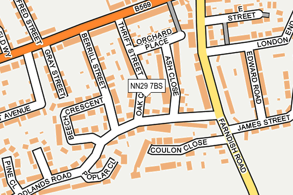 NN29 7BS map - OS OpenMap – Local (Ordnance Survey)