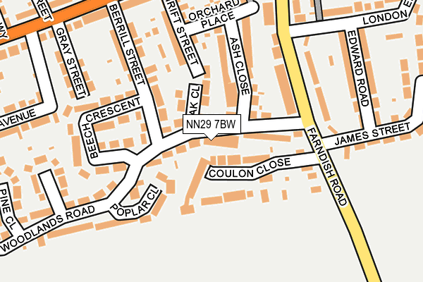 NN29 7BW map - OS OpenMap – Local (Ordnance Survey)