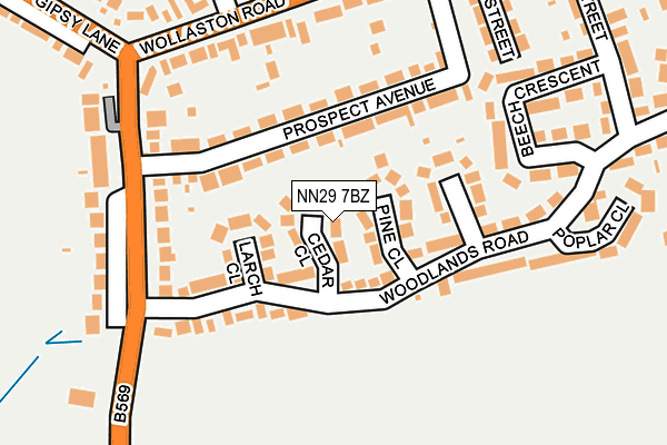 NN29 7BZ map - OS OpenMap – Local (Ordnance Survey)