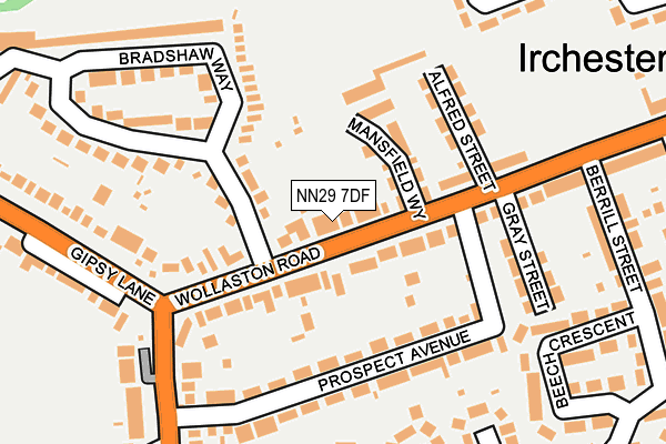 NN29 7DF map - OS OpenMap – Local (Ordnance Survey)