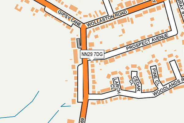 NN29 7DG map - OS OpenMap – Local (Ordnance Survey)