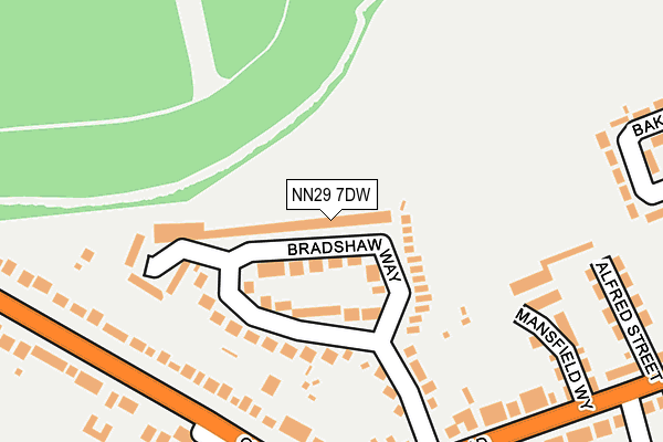 NN29 7DW map - OS OpenMap – Local (Ordnance Survey)