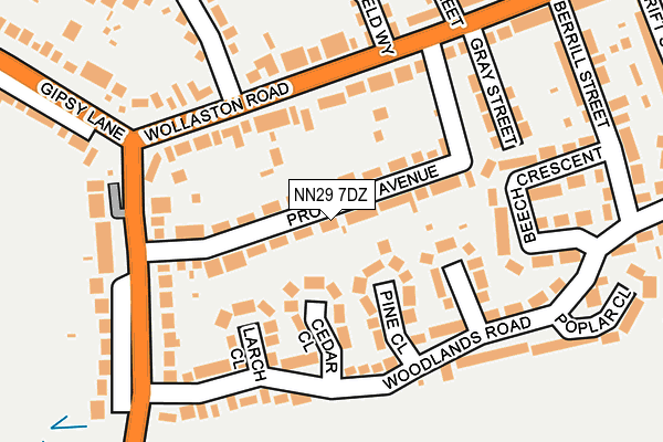 NN29 7DZ map - OS OpenMap – Local (Ordnance Survey)