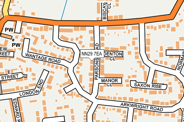 NN29 7EA map - OS OpenMap – Local (Ordnance Survey)