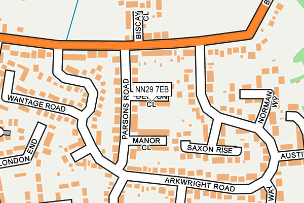 NN29 7EB map - OS OpenMap – Local (Ordnance Survey)