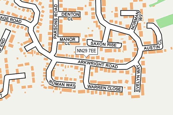 NN29 7EE map - OS OpenMap – Local (Ordnance Survey)